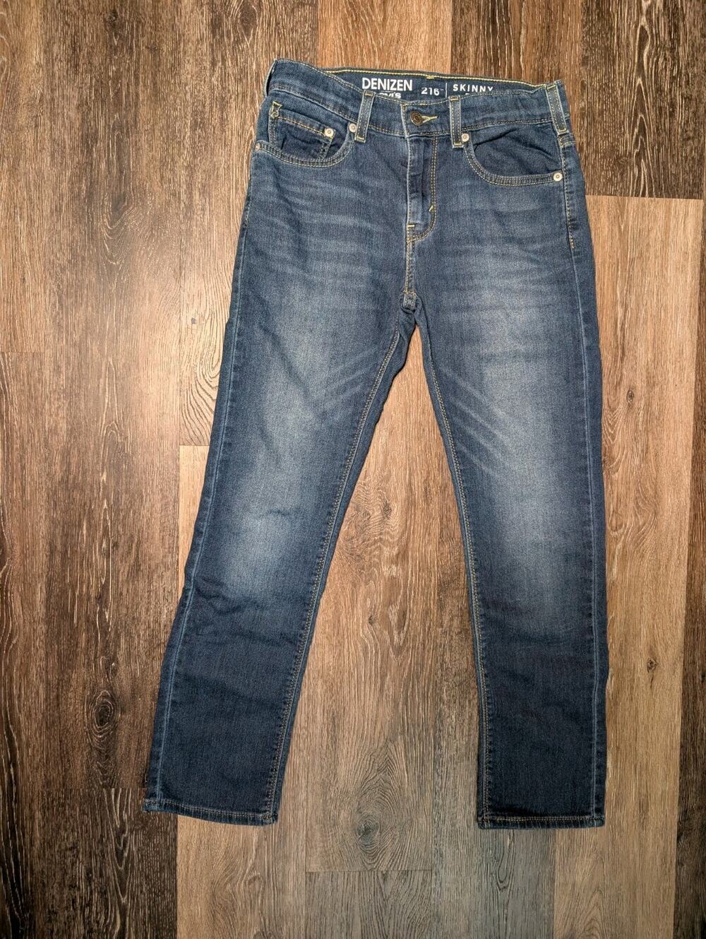 Denizen from Levi's 216 Kids Boys Skinny Fit Jeans Medium Wash Ajustable Waist
